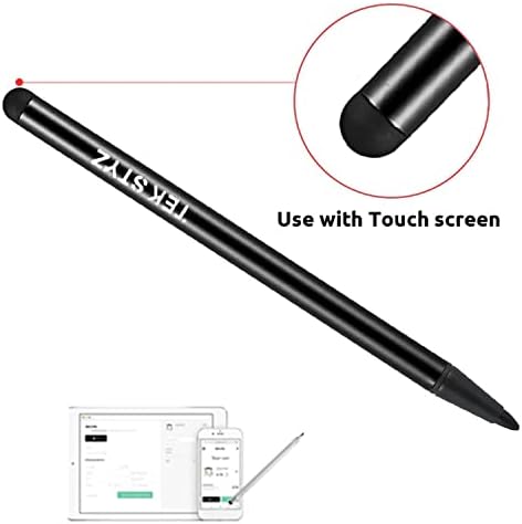 Works Pro Stylus pentru Samsung SM-X205 de înaltă precizie sensibilă în formă compactă pentru ecrane tactile [3 pachet-negru]