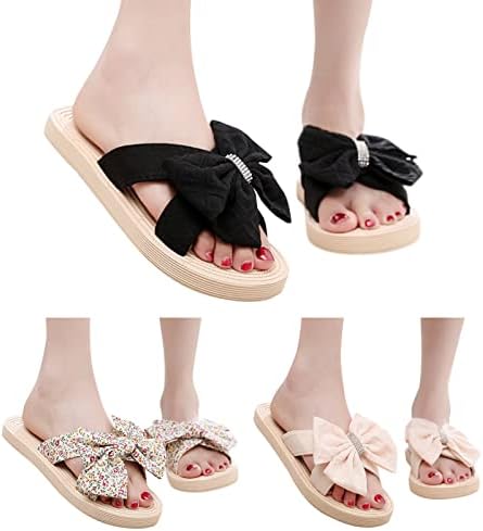 Sandale Gufesf femei, sandale plate colorate pentru Femei, florale, deschise, sandale ușoare, cu lățime largă, sandale de primăvară, vară