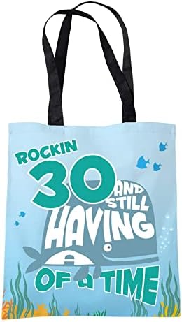 Bang Tidy Îmbrăcăminte de 30 de ani de naștere pentru femei pentru femei - Rockin 30 amuzant de canvas tote pungi de cumpărături