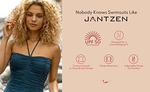 Jantzen pentru femei Jungle Look Surplice UPF 50 costum de baie dintr - o singură bucată-Alb
