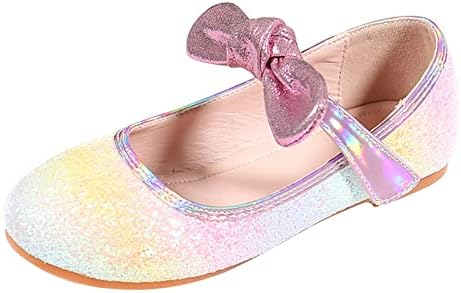 Qvkarw copii pantofi moda plat printesa pantofi Bowknot Pearl copii moale unic mici piele jeleu Pantofi pentru fete Toddler