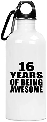 DesignSify 16 ani de naștere 16 ani de a fi minunat, 20oz sticla de apă din oțel inoxidabil Tumbler izolat, cadouri pentru aniversare aniversare de Crăciun Crăciun Părinți de Crăciun Ziua mamelor