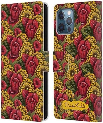 Cap de caz modele licențiat oficial Frida Kahlo eflorescenta Red florale piele Carte portofel caz acoperi compatibil cu Apple