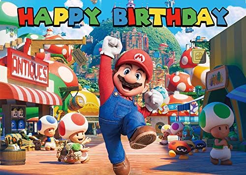 7x5ft super Bros Mario tematice Happy Birthday Foto Fundaluri joc de aventura copii petrecere fotografie fundal Baby Shower Banner tort masă Consumabile Studio recuzită