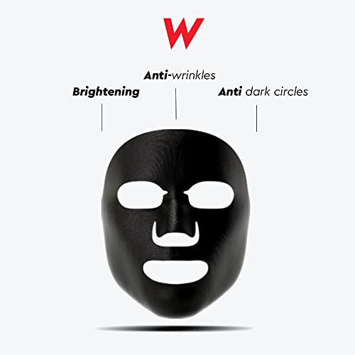 Wolf Project Fișe de mască hidratante pentru bărbați - Masca de foi de față cu acid hialuronic, vitamina B3, ser natural, mască de față îngrijirea pielii - pachet de 8