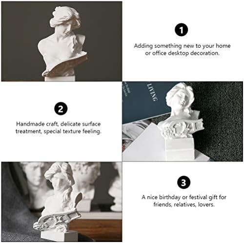 Statuia greacă romană Lioobo roman David Portret Sculptură de statuie Figurină Antică Tabletop Ornament Resin Sculptură Figura