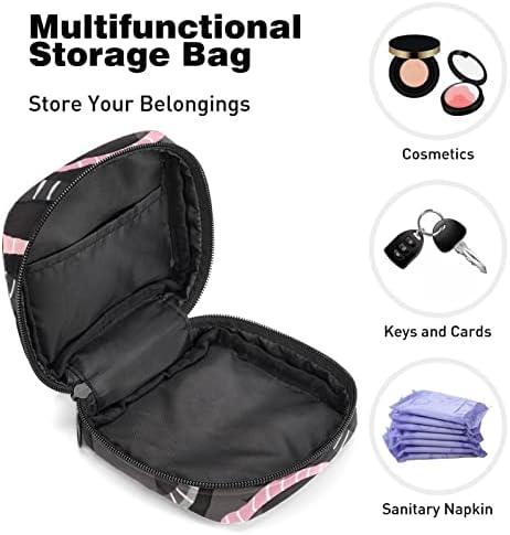Geanta de epocă, geanta de depozitare a șervețelului sanitar, punga de epocă, geanta de machiaj de călătorie, modelul de animale de șarpe negru roz negru