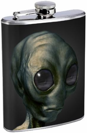 Flask 8oz oțel inoxidabil Alien Design-009