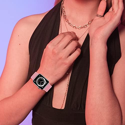 Chinber Stretchy Solo Loop Bands, compatibil cu Apple Watch 42mm 44mm 45mm, brățări sport elastice din nailon reglabile pentru