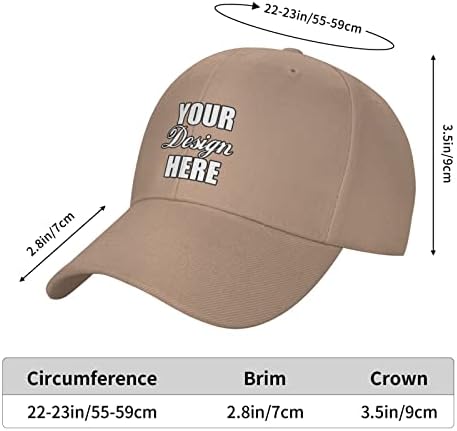 Pălării personalizate Jcetuno pentru bărbați Proiectați -vă propriul logo Numele foto Text Text personalizat pentru femei reglabile pentru femei