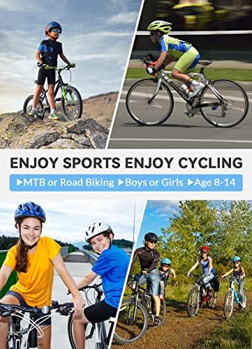 Buneaf Kids Pattats Bike Pantaloni scurți Băieți Fete Tineret Ciclism Ciclism Mountain Muntele Mtb Liner Adolescenți Îmbrăcăminte Upf 50+