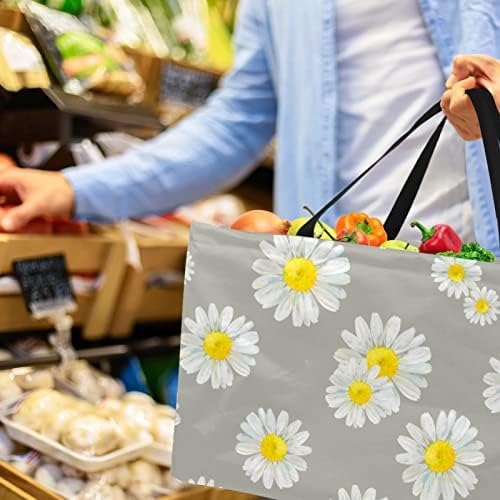 Coș de cumpărături reutilizabile Model de flori de mușețel Portabil Portabil Picnic Genti alimentare Coș de spălătorie pentru cumpărături Bag pentru cumpărături