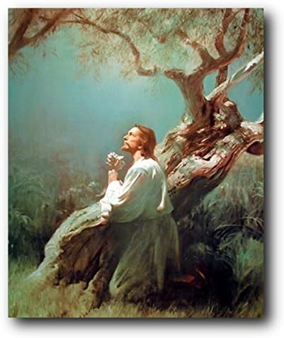 Iisus Hristos rugându -se la poster de artă poster
