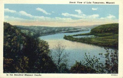 Lacul Taneycomo, carte poștală din Missouri