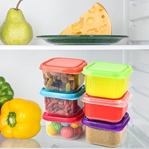 12 Pack salata Dressing Container pentru a merge mici reutilizabile din plastic congelator alimente depozitare Container Borcane
