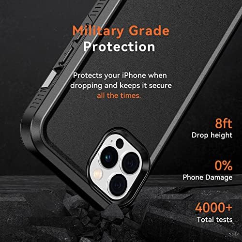 Carcasă magnetică DataRoad pentru iPhone 14 Pro Max, grea compatibilă cu Magsafe, căptușeală militară de grad de protecție microfibră moale, căptușeală dură pentru șocuri pentru Apple 14 Pro Max 6,7 inch