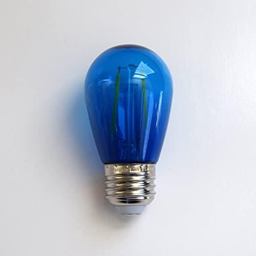 fantado albastru LED Filament S14 incasabil de economisire a energiei culoare bec, Dimmable, 2W, E26 mediu de bază