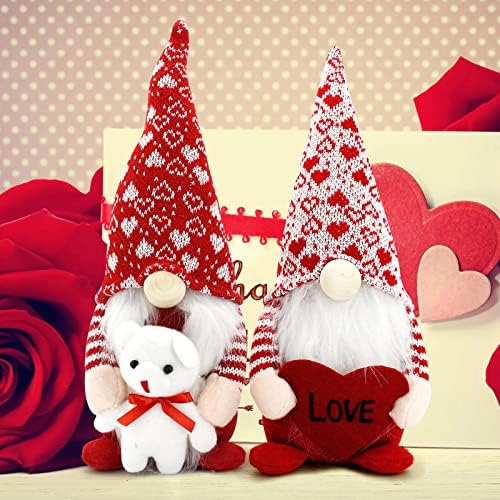 Gorkonpy Valentines Day Gnomes Decor 2 PC -uri Gnomi Decorații Cadouri de Ziua Îndrăgostiților pentru femeile ei