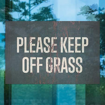 Cgsignlab | „Vă rugăm să țineți -vă de iarbă -rugină îmbătrânită” se agăță de fereastră | 18 x12