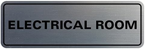 Semn standard al ușii/pereților din camera electrică - argint - mic