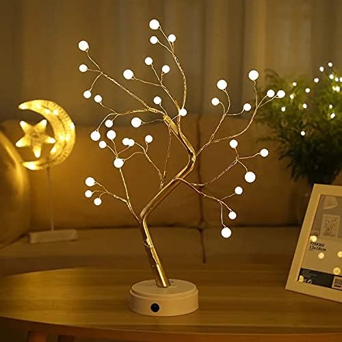 20 Tabletop Tree Night Night Sârmă de cupru, DIY Artificial Light Birou Decorare pentru lampa pentru Crăciun pentru Crăciun