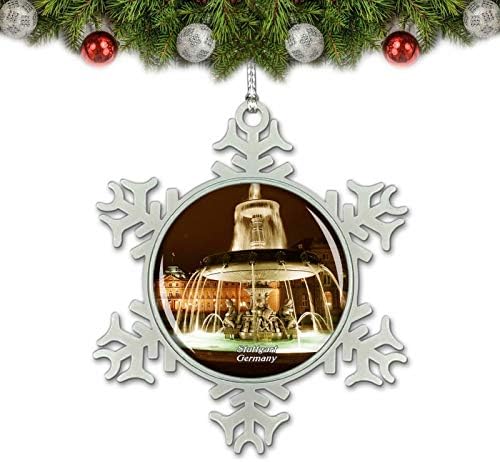 Umsufa Germania Palace Square Stuttgart Ornament de Crăciun Decorare copac Crystal Metal Souvenir Cadou