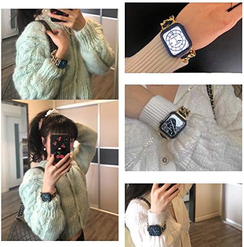 Brățară uoofrom compatibilă pentru Apple Watch Band pentru femei 38mm 40mm 42mm 44mm Femei Femei Brățară de bijuterii Handmade pentru Iwatch Series SE 6 5 4 3 2 1