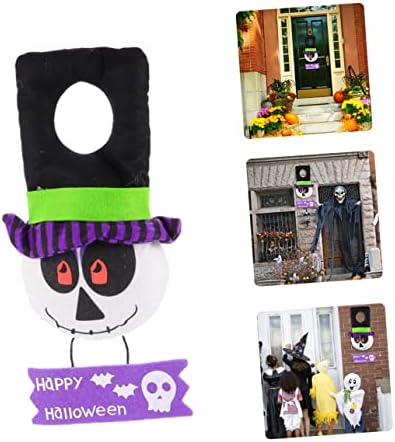 Toyvian 1pc Decorații de Halloween Ornament foto Prezent Decorații Truc sau tratează perete Decor de dovleac ușă ușă decorativă