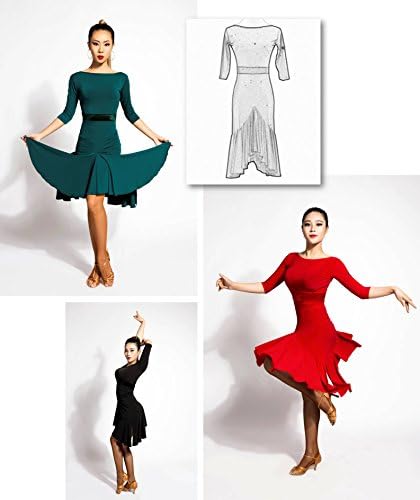 Scgginttanz g3028 dance latin backroom dance profesionist rochie de design purtabilă cu două părți.
