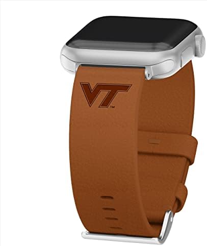 Benzi de afinitate Virginia Tech Hokies bandă de ceas din piele Premium compatibilă cu Apple Watch