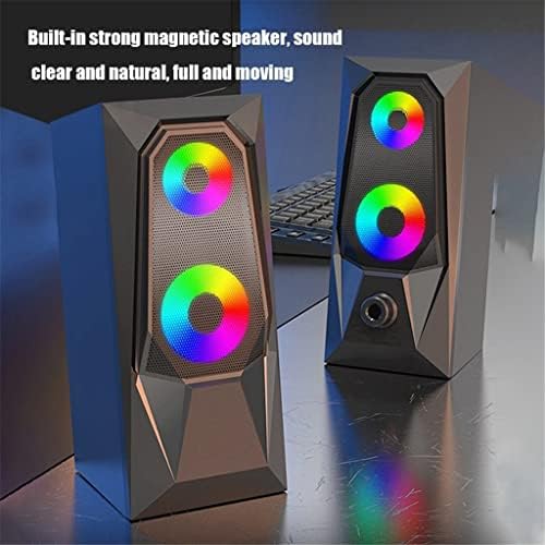 GENIGW computer Speaker computer Speaker 7 culori LED efect sunet luminos RGB Desktop Computer Audio