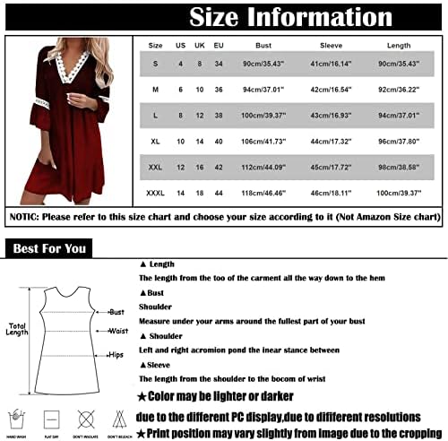 Fragarn rochii Sexy, femei V-Neck imprimate Dantelă Patchwork Casual Resort rochie femei rochie