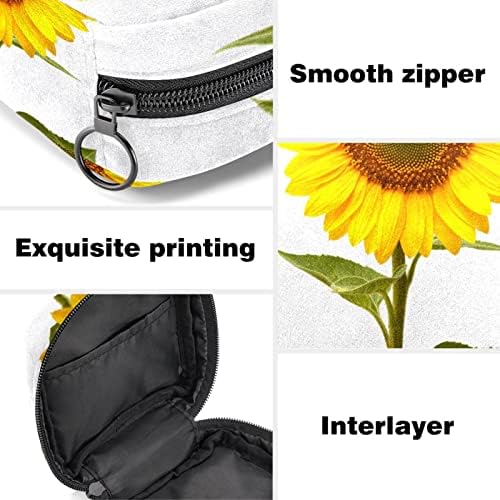 Geanta de depozitare a șervețelului sanitar, geanta de epocă, geanta tamponului, geanta de machiaj, modelul plantei de floarea soarelui
