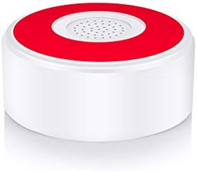 Ouvopo alarmă de sirenă interioară cu alerte stroboscopice, sirenă inteligentă, suport pentru încărcare USB și cu baterie de rezervă