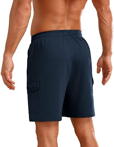 Pantaloni scurți pentru bărbați Nitagut Casual Casual Fashion Dowstring Elastic Talie de vară Plajă Scurtă Antrenament Clasic Fit Short cu buzunare