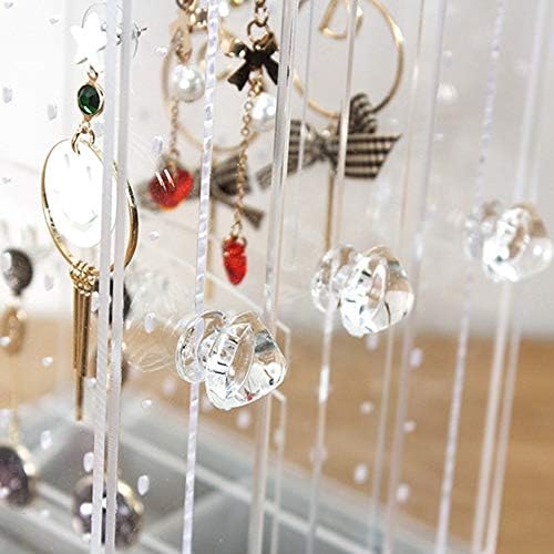 Cutie de bijuterii clare NBSXR, cercei cu inele cu colier, cutii de depozitare a bijuteriilor acrilice, cadouri pentru fete/