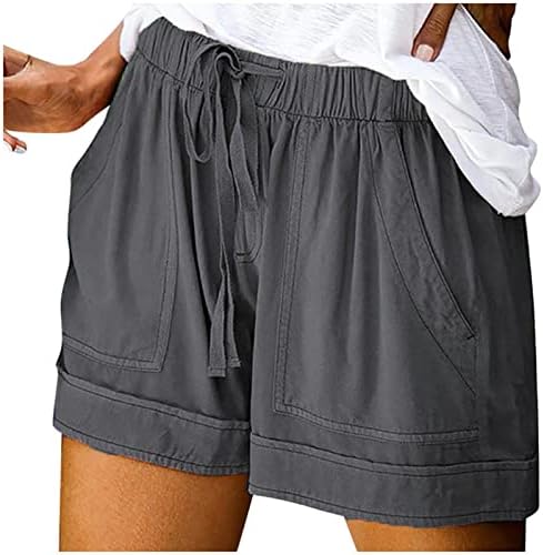 Pantaloni scurți de vară plus dimensiuni pentru femei elastice cu talie bordură scurtă fete adolescente, dantelă pantaloni liberi, pantaloni scurți de alergare cauzală