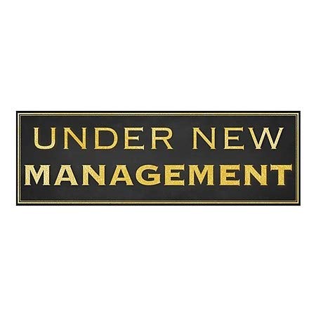 Cgsignlab | „Sub New Management -Goldclasic Gold” Cling | 36 x12