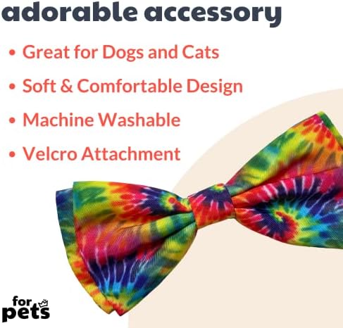 Papion H&K pentru animale de companie | Woodstock / Velcro Papion guler atașament / papioane distractive pentru câini și pisici
