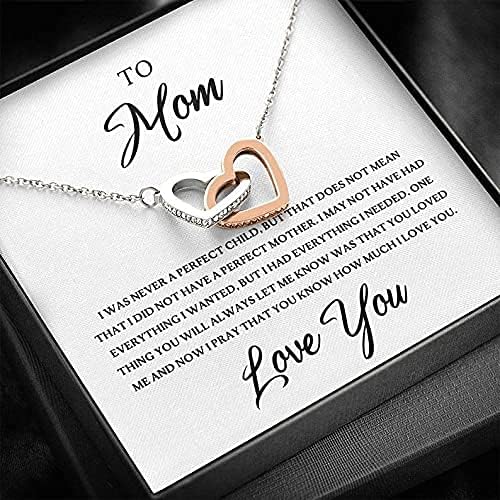 Controbarea inimilor Colier Card de mesaje, colier de argint de la fiică, la uimitorul meu colier mamă, bijuterii pentru femeie,