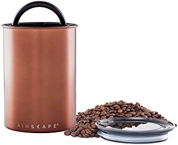 Airscape canistră de cafea din oțel inoxidabil & amp; pachet Scoop-recipient de depozitare a alimentelor-capac etanș brevetat împinge excesul de aer-păstrează prospețimea alimentelor