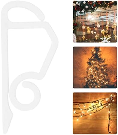 Hanabass 100pcs decorare Prezentați cârlige ușoare de tip S: decorare decor- Crăciun Halloween jgheab de vacanță lampa ușoară în exterior ornament de înlocuire robustă Clipuri în aer liber