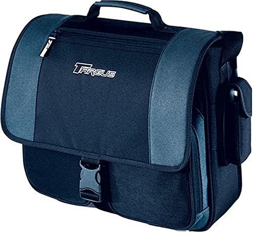 Targus Vibe Deluxe Messenger Case proiectat pentru laptopuri de 15,4 inci RG0316 Negru cu albastru de oțel