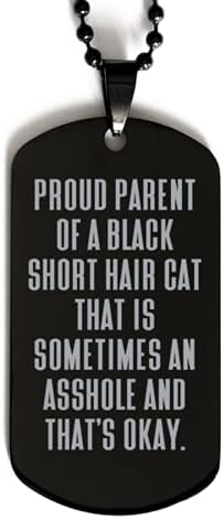 Motivațional negru păr scurt Cat cadouri, mândru părinte al unei pisici negre cu păr scurt care, frumoase sărbători Negre Cadouri