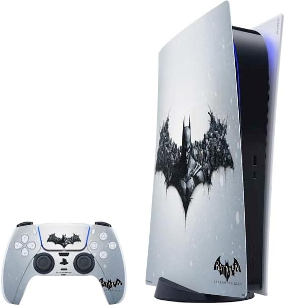 Skinit Decal Gaming Skin compatibil cu consola PS5 digital Edition + Controller - Licențiat oficial Licențiat Warner Bros Batman Arkham Logo Design