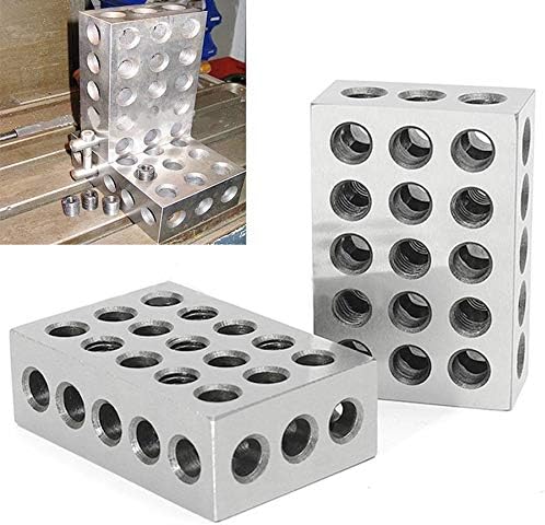 Fundație 1 pereche de 1-2-3 blocuri set pereche potrivită din oțel întărit 23 găuri de precizie preparate