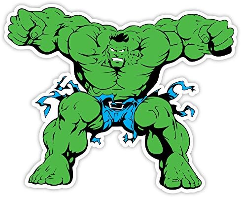 Incredibilul autocolant de supereroi Hulk Decal 5 x 4