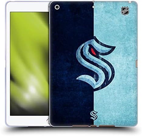 Case de cap proiectate oficial autorizate oficial NHL Half Distressed Seattle Kraken Soft Gel Case compatibile cu Apple iPad 10.2 2019/2020/2021