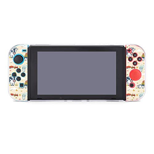 Carcasă pentru Nintendo Switch, Vacile din fermă de desene animate setează accesorii pentru consolă de joc de protecție pentru copertă de protecție pentru comutator