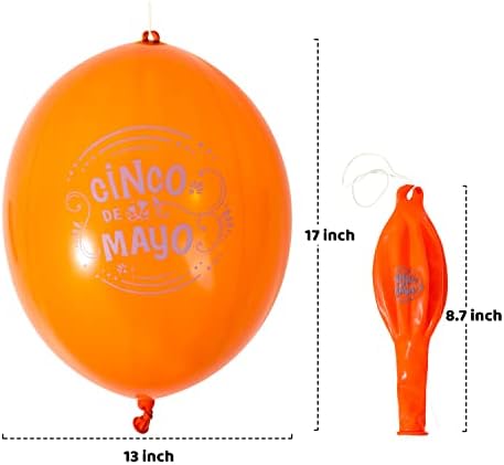 Joyin 36 PCs Fiesta Punching Balloon pentru festivaluri de carnavali Cinco de Mayo, favoarea petrecerii zilei de naștere a